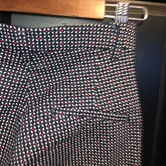 H&M Preppy Academia Retro Y2K Black White Red Office Cigarette Ankle Pants - Picture 7 of 10